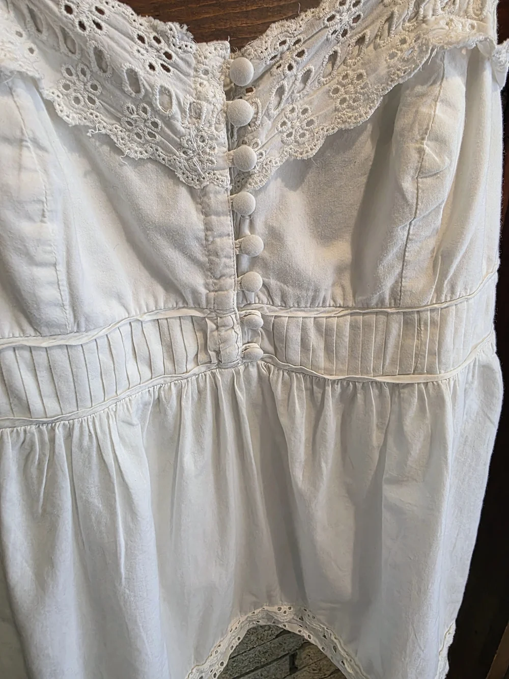 J. Crew White Cotton Eyelet-Trim Camisole